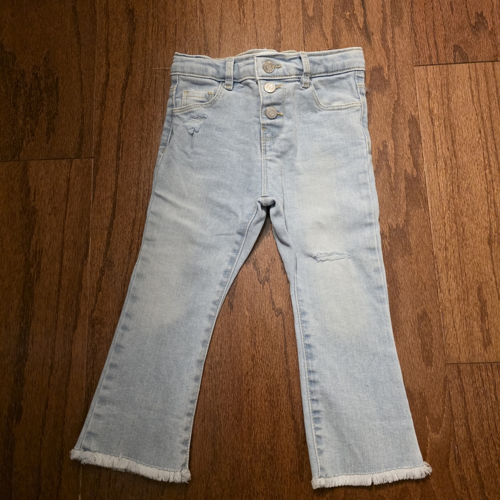 Light Blue Toddler High-Rise Flare Jeans
